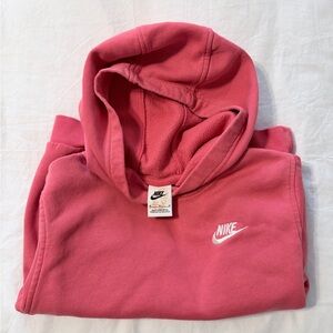 Nike Girl’s Sportswear Club Fleece Funnel Neck Pullover Hoodie Fuchsia  Size M